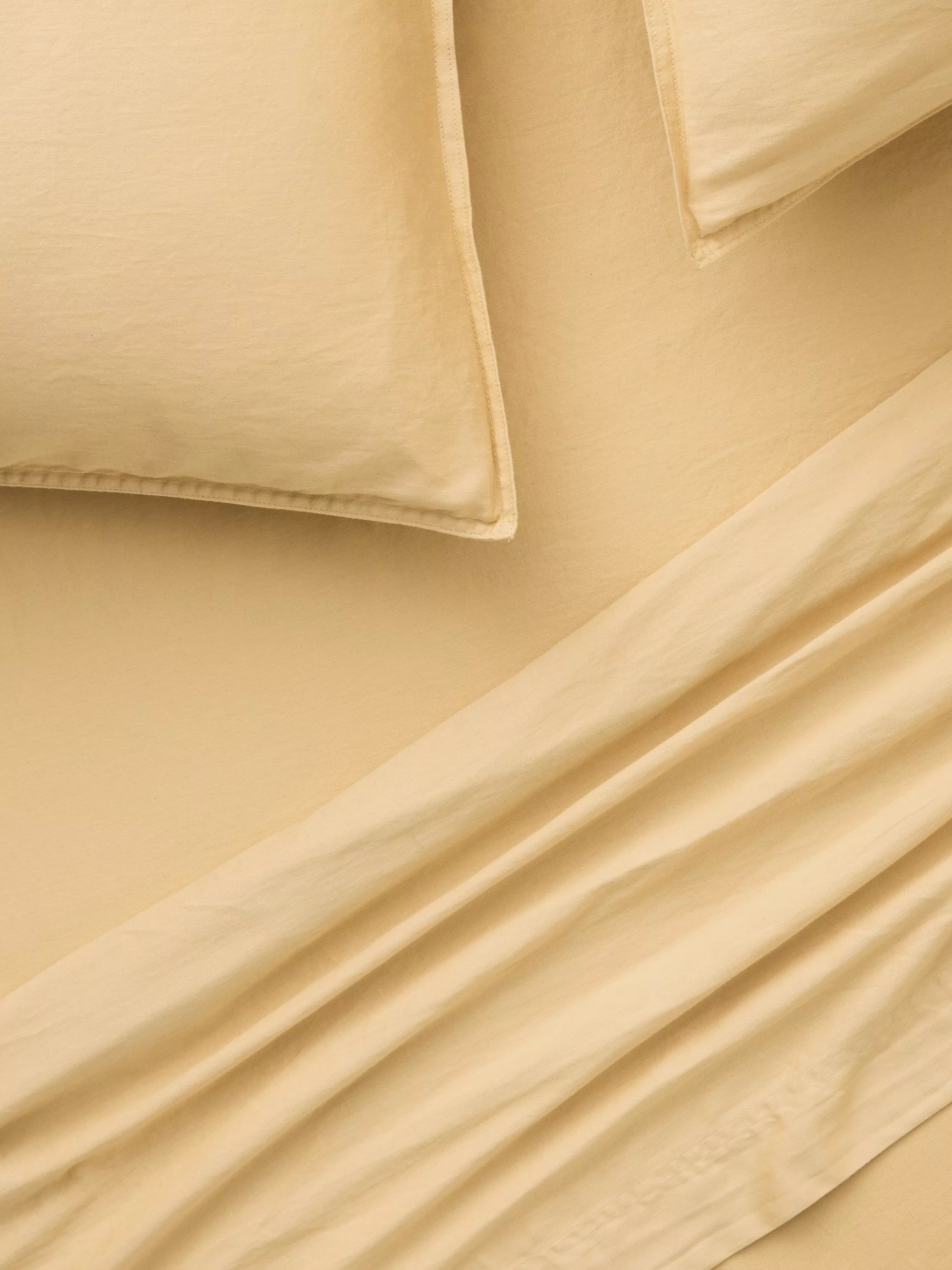 John Lewis Washed Organic Cotton Flat Sheet Double