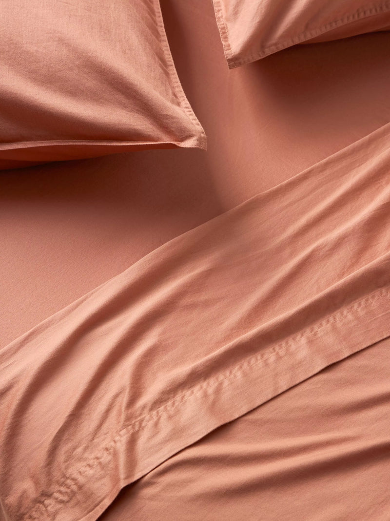 John Lewis Washed Organic Cotton Flat Sheet Double