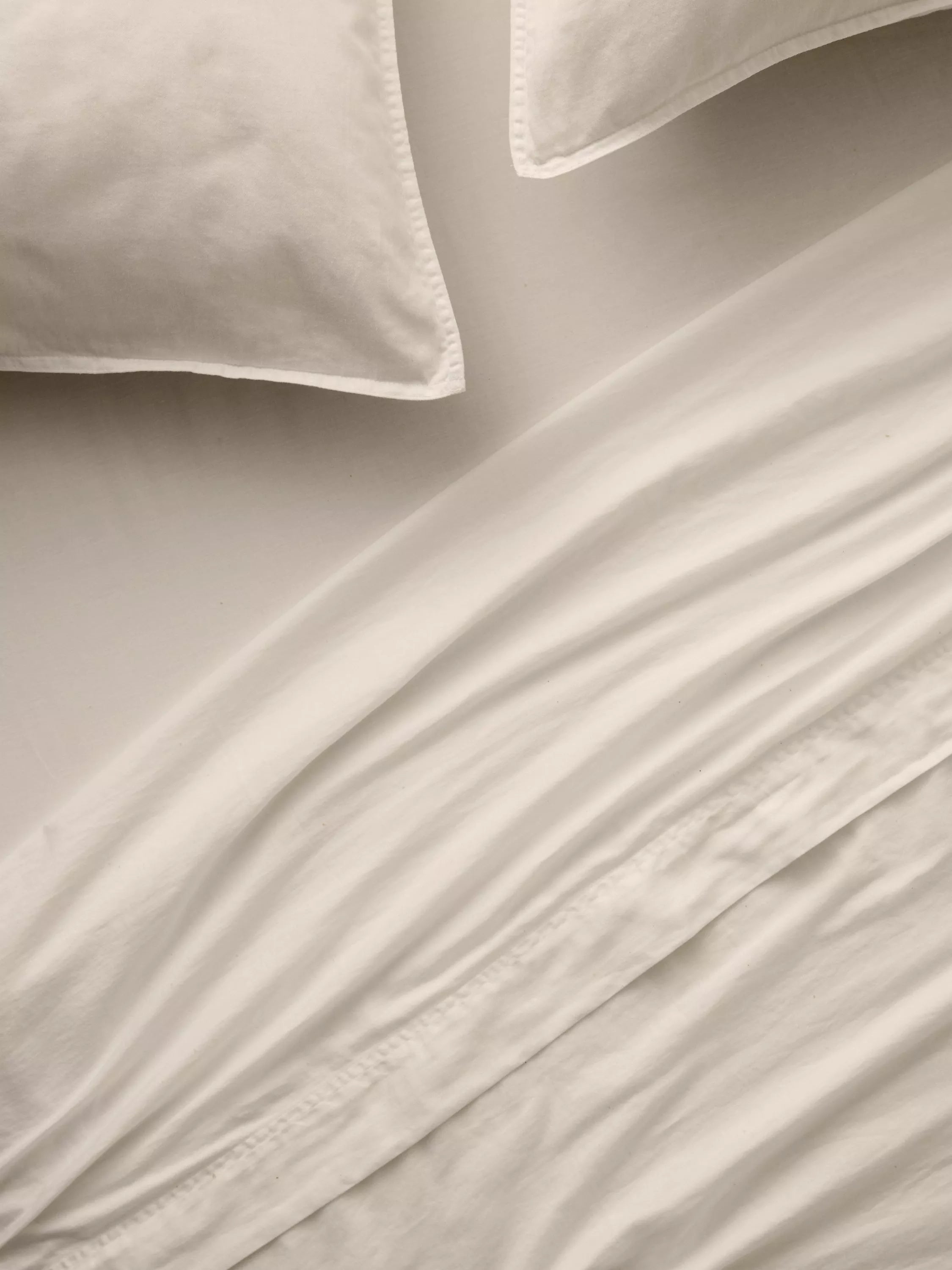 John Lewis Washed Organic Cotton Flat Sheet Double