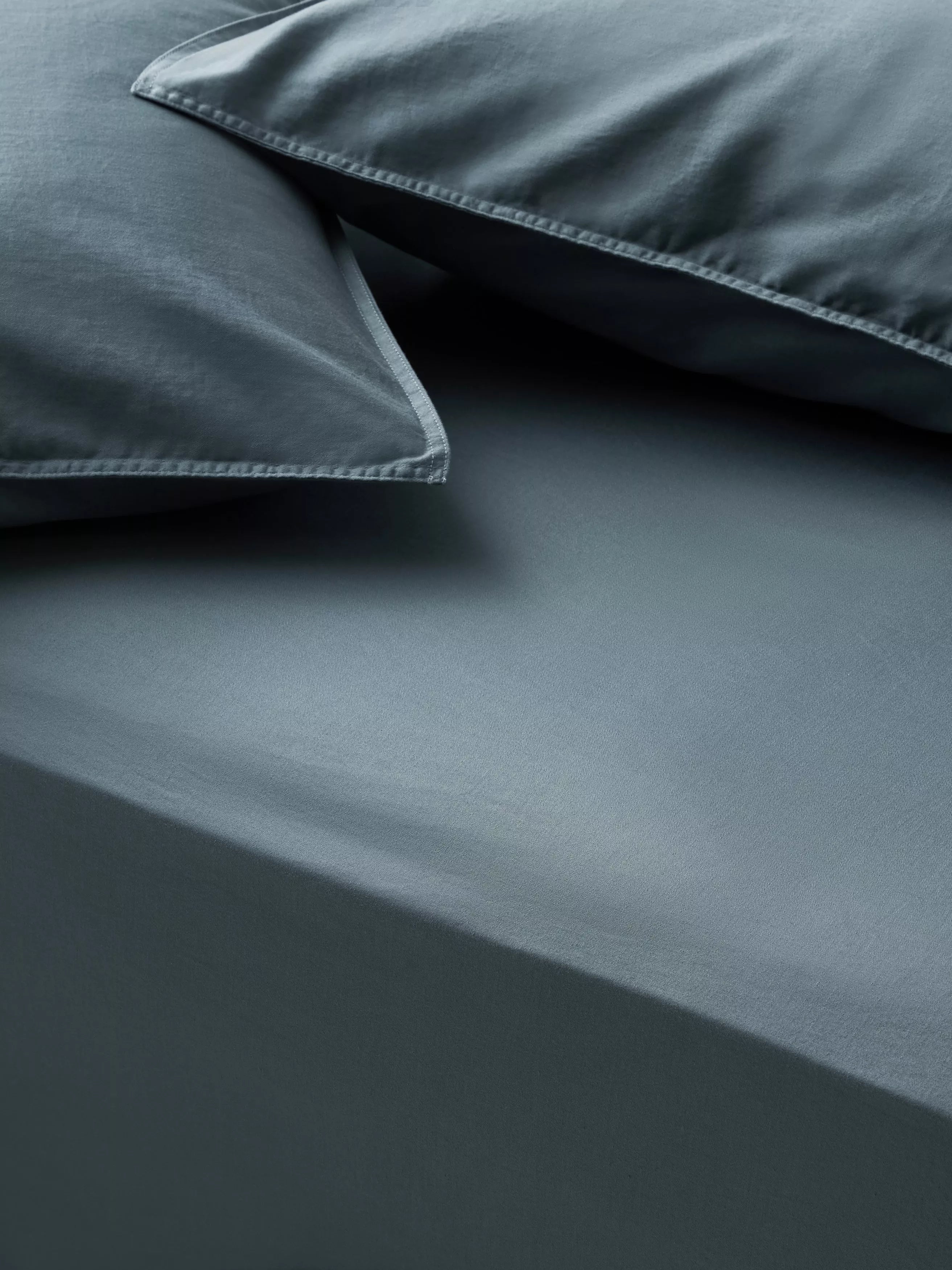 John Lewis Washed Organic Cotton Deep Fitted Sheet - Double