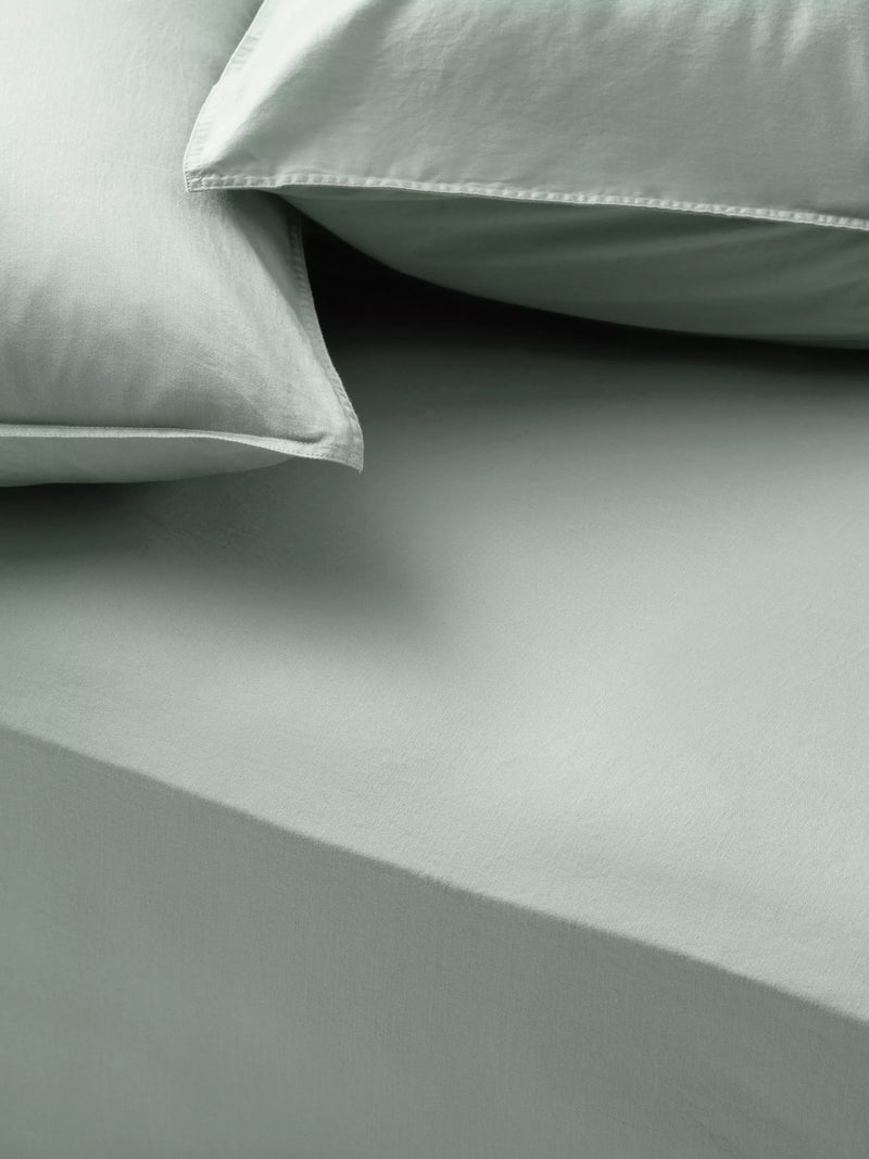 John Lewis Washed Organic Cotton Deep Fitted Sheet - Double