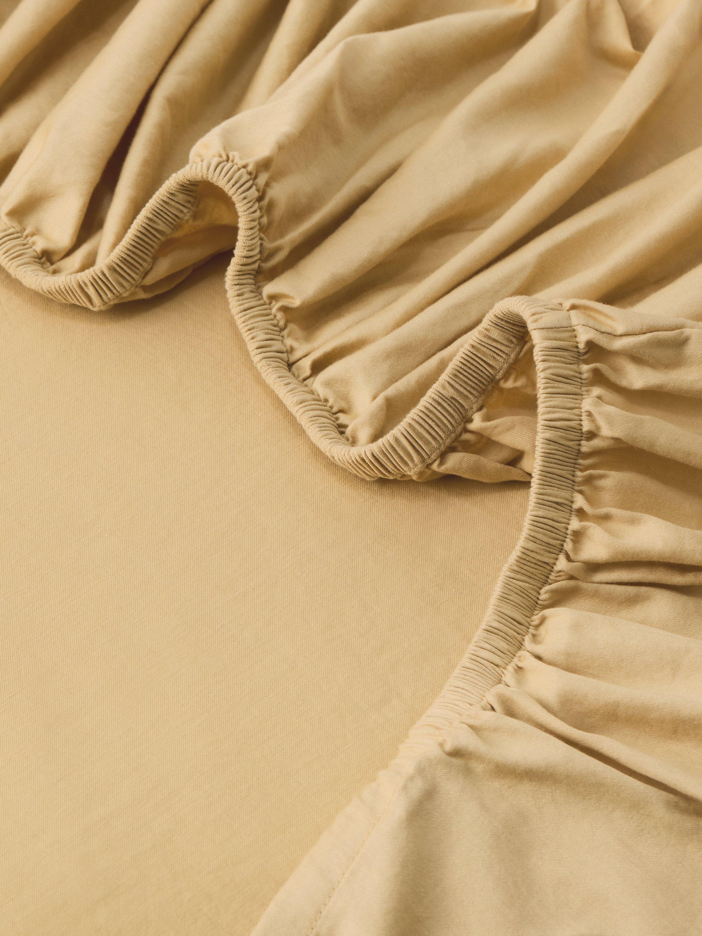 John Lewis washed organic cotton fitted sheet double - British product