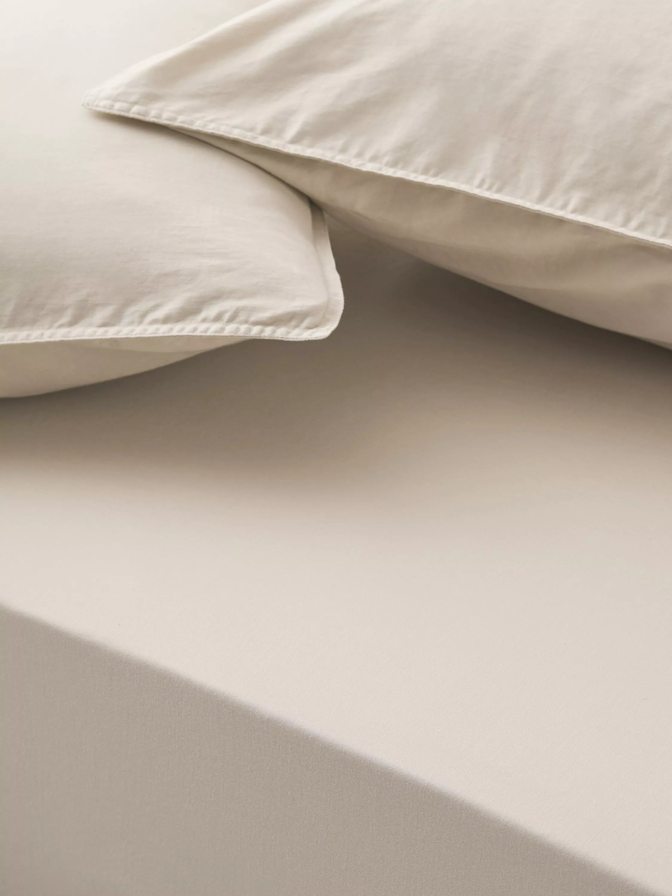 John Lewis Washed Organic Cotton Deep Fitted Sheet - Double