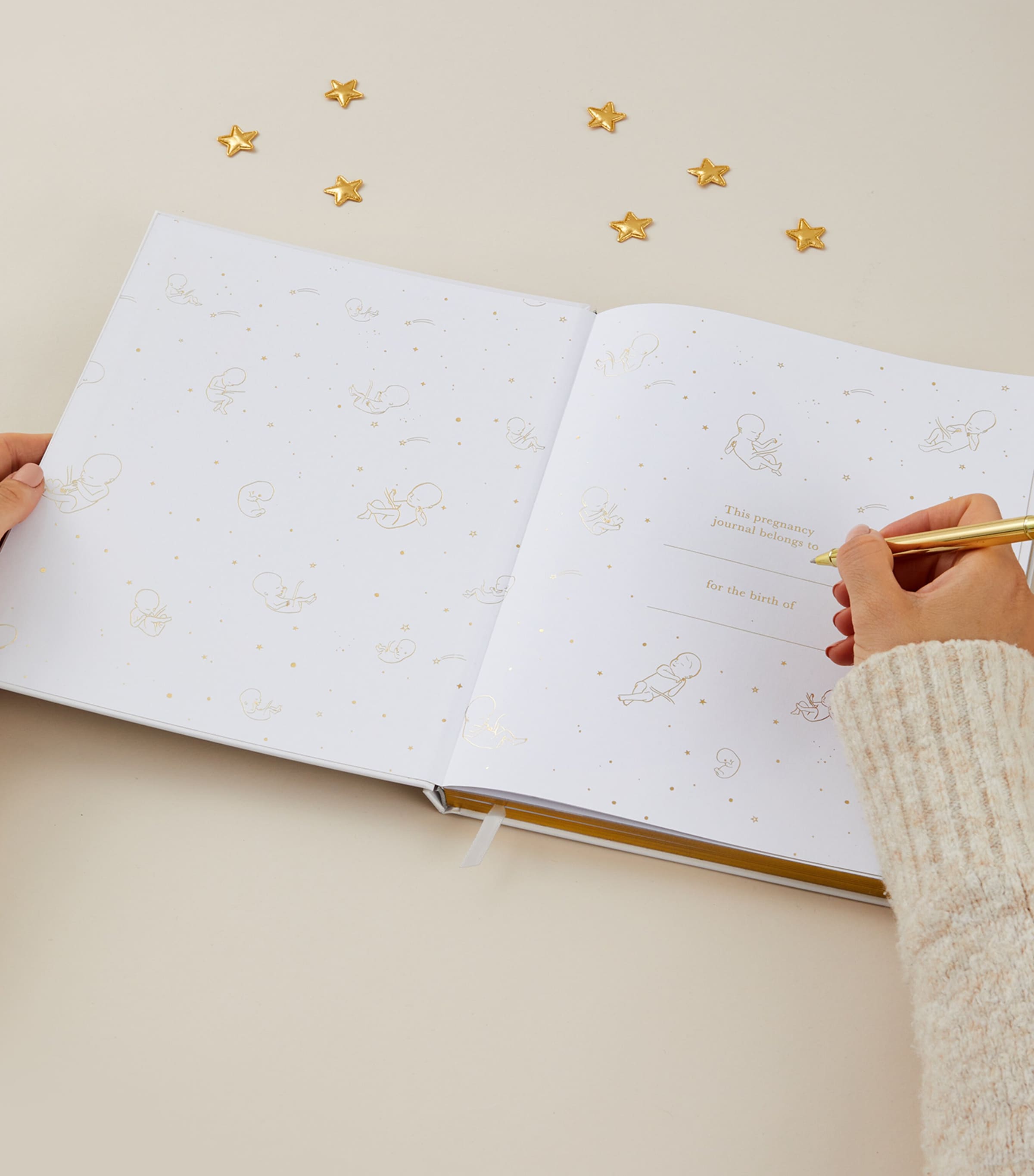Blush and Gold Safari My Pregnancy Journal - British product