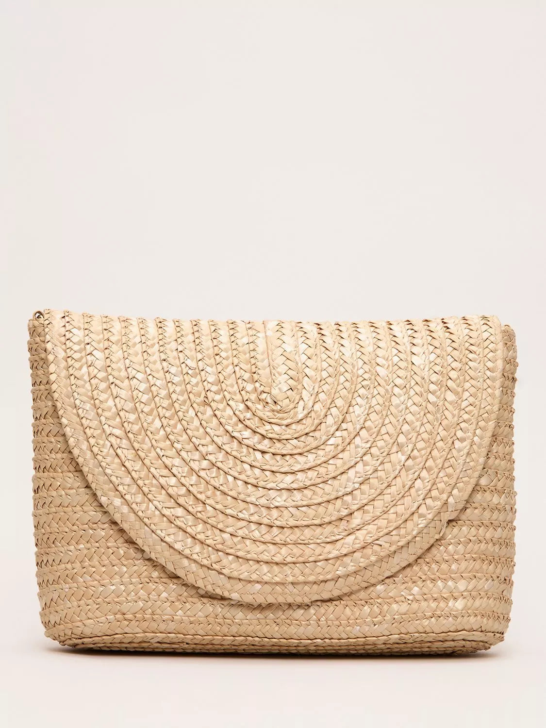 Phase Eight straw clutch bag neutral, imported from the UK