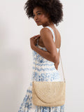 Phase Eight straw clutch bag neutral, imported from the UK