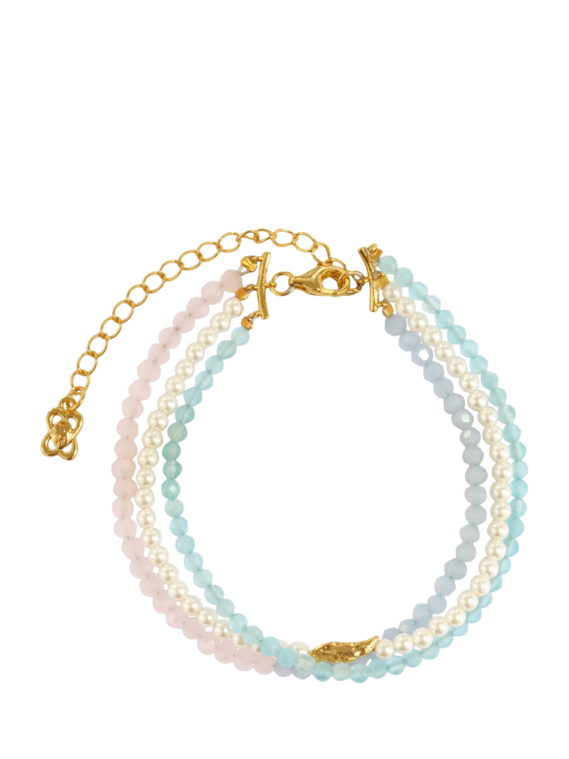 Ottoman Hands beaded bracelet gold - British product