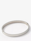 Mint Velvet silver toned stainless steel slim hinge bangle, UK version