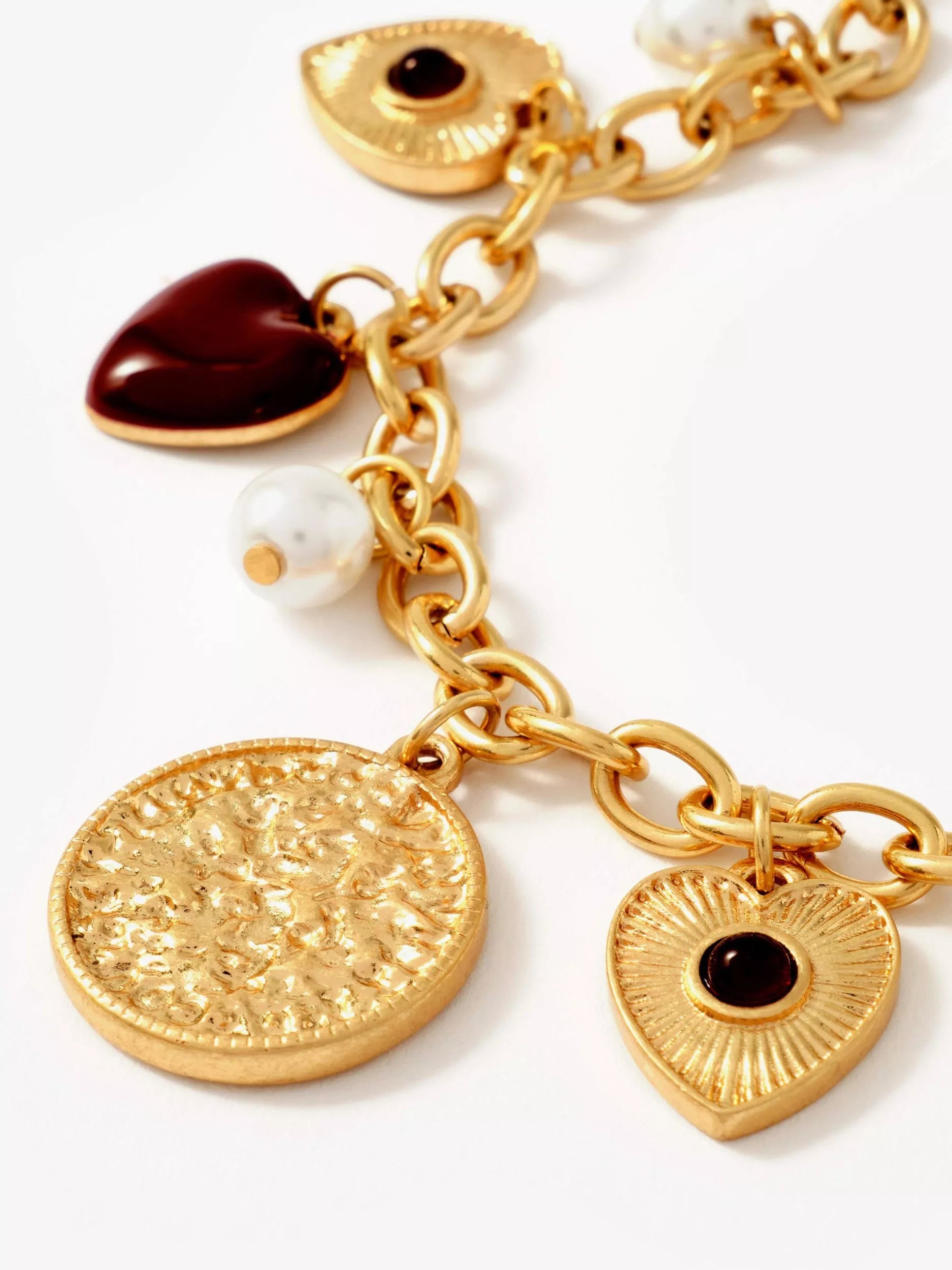 Mint Velvet gold charm bracelet 16cm, imported from the UK