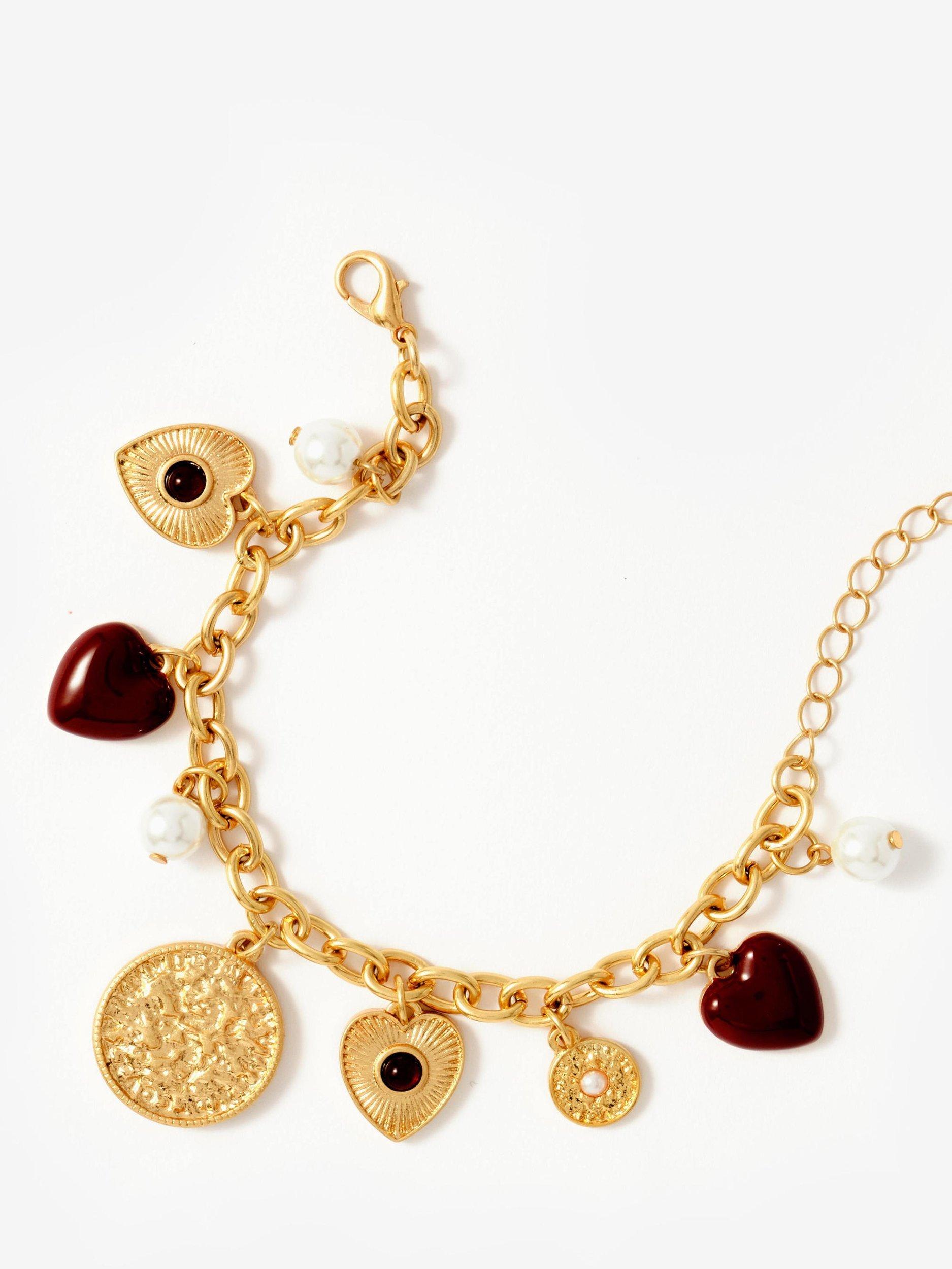 Mint Velvet gold charm bracelet 16cm, imported from the UK