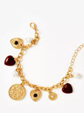 Mint Velvet gold charm bracelet 16cm, imported from the UK