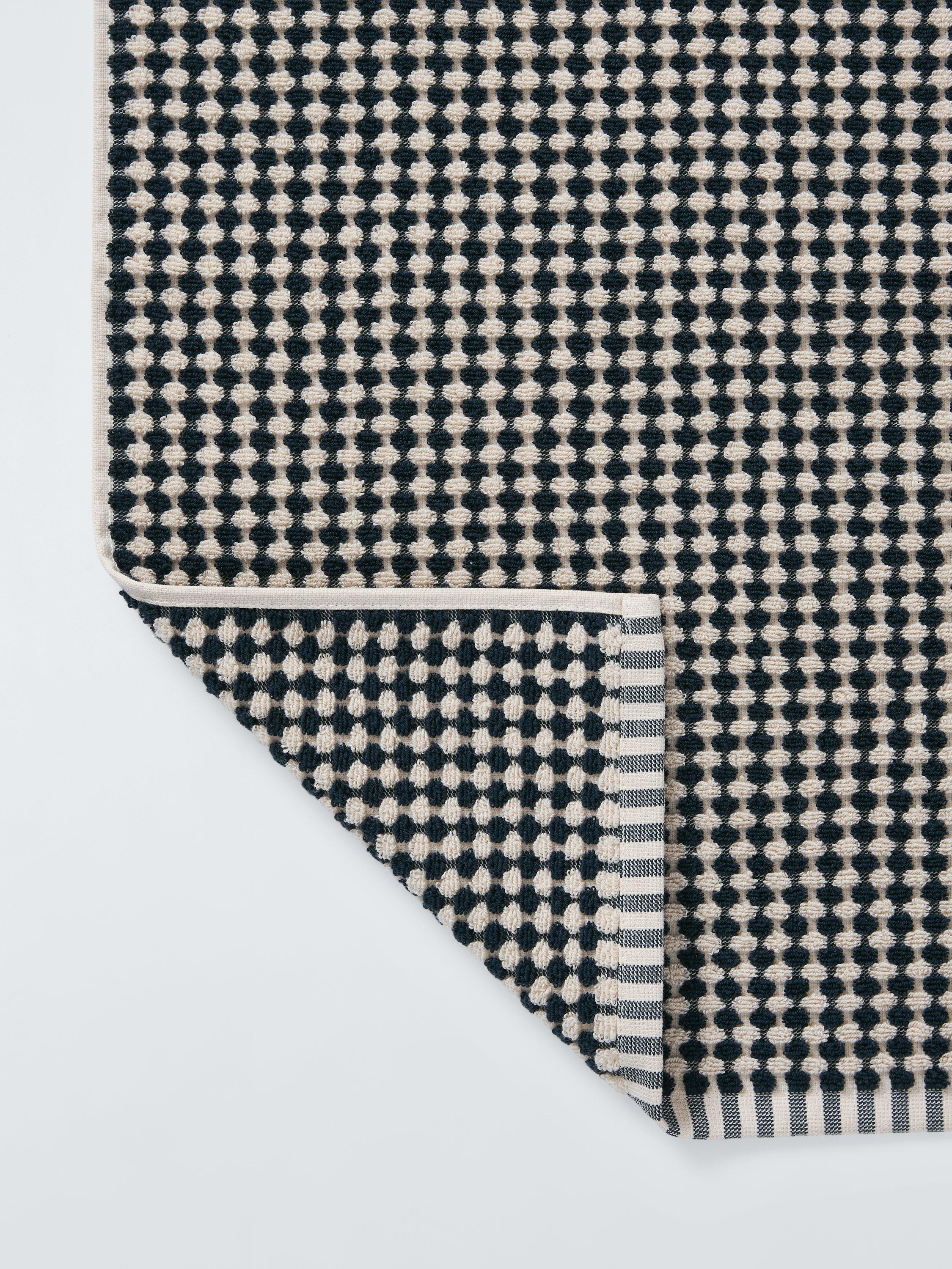 John Lewis textured check bath towel 600gsm, imported from the UK