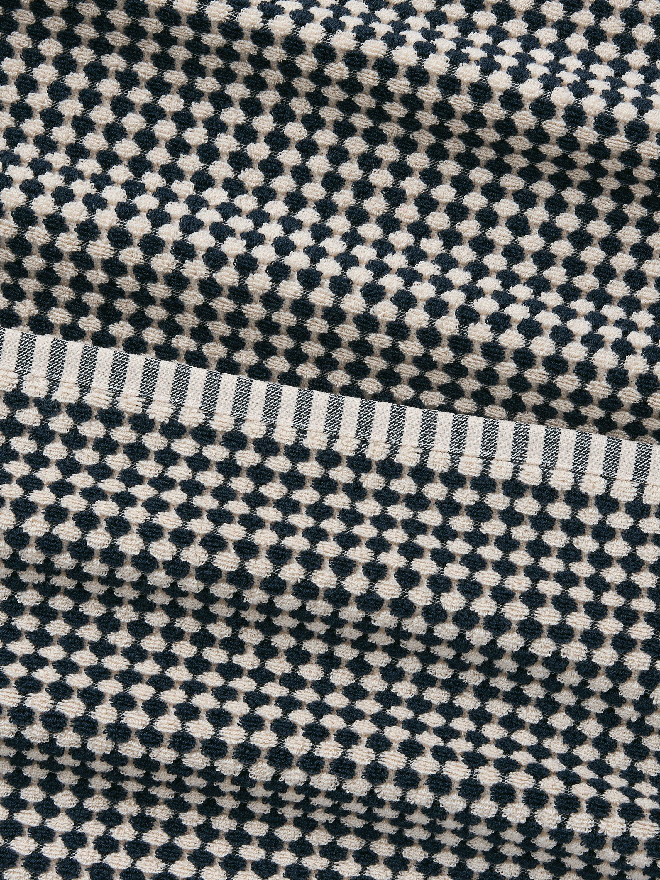John Lewis textured check bath towel 600gsm, imported from the UK