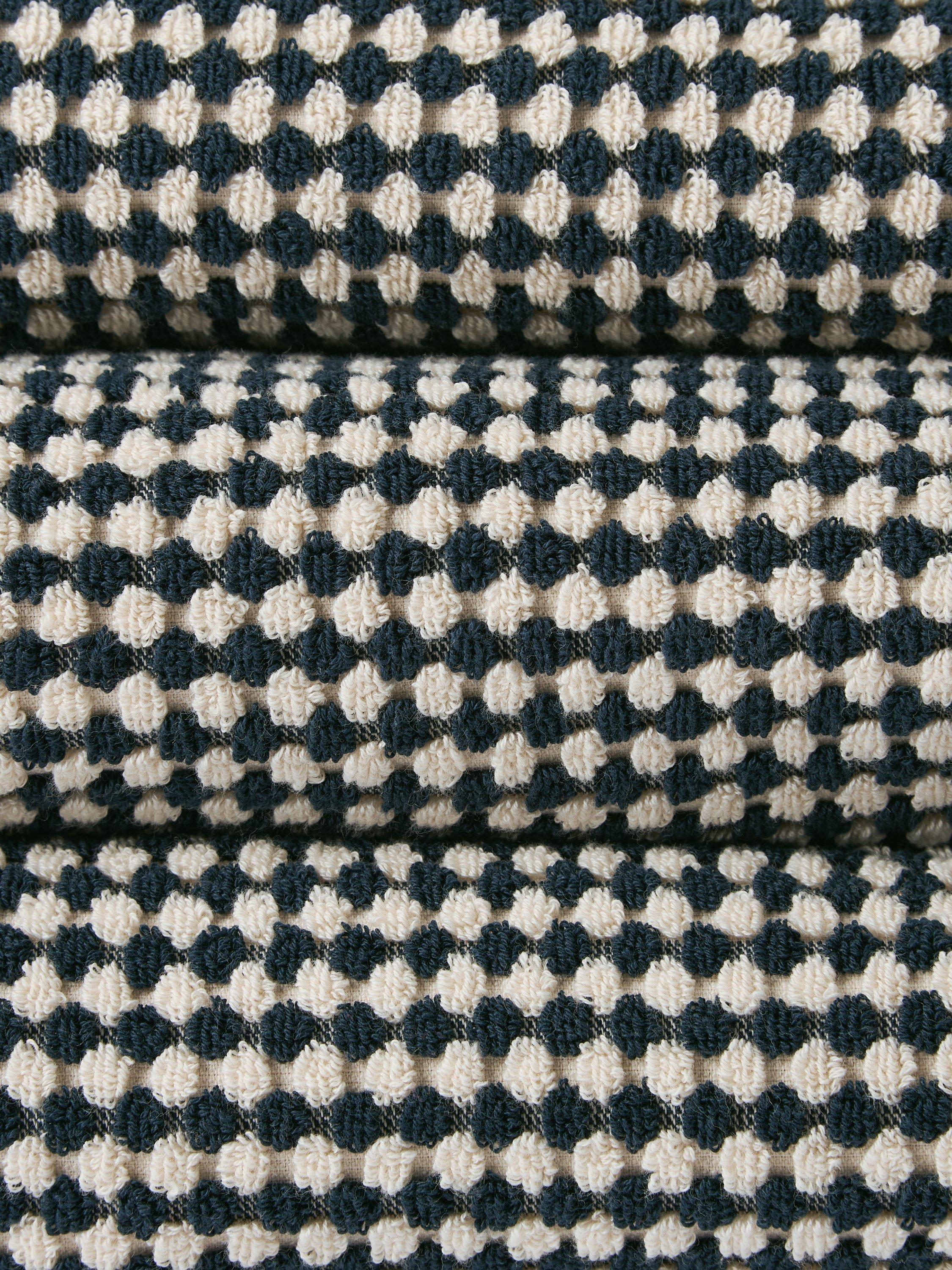 John Lewis textured check bath towel 600gsm, imported from the UK