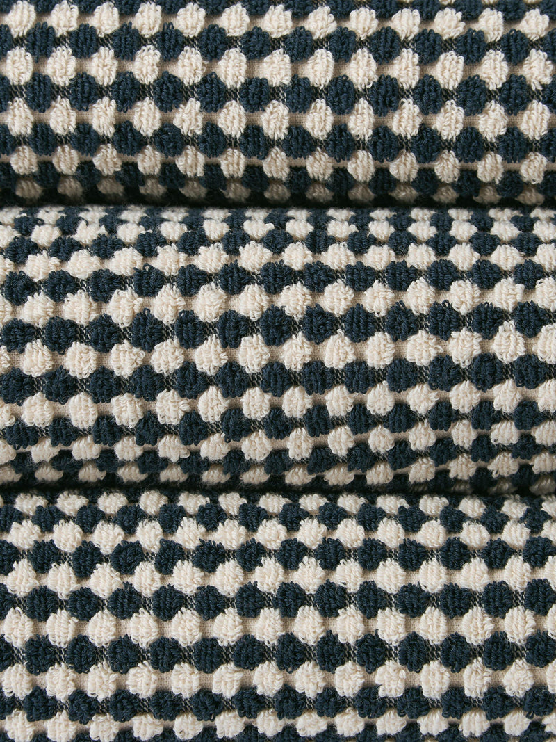 John Lewis textured check bath towel 600gsm, imported from the UK