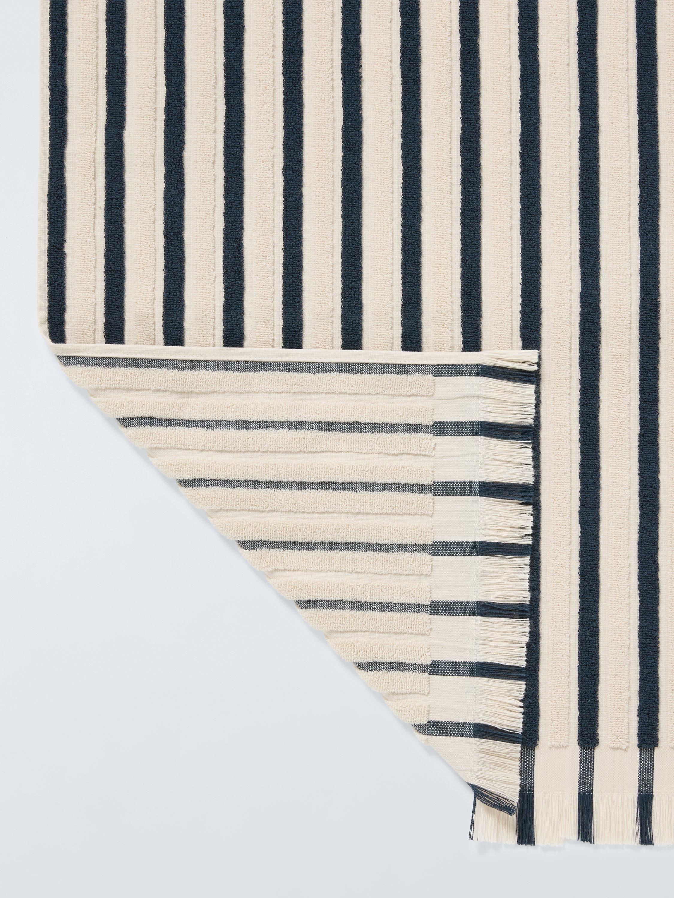 John Lewis striped fringed towels 600gsm cotton (British brand)