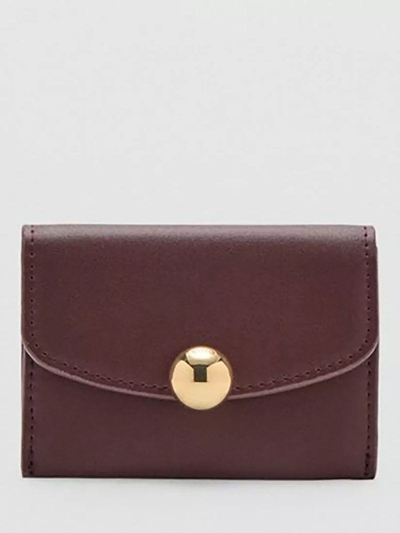 Mango Jewel Button Purse Bordeaux - British product