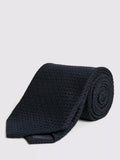 Moss Italian Silk Grenadine Tie, Navy, One Size