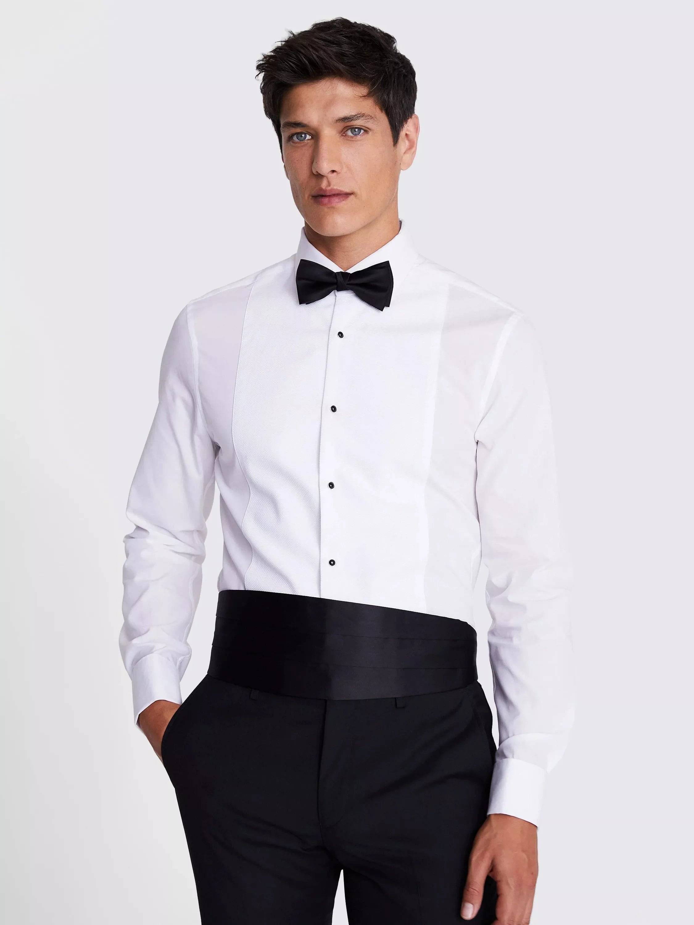 Moss black cummerbund, imported from the UK