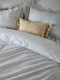 Historic Royal Palaces Tijou duvet cover set in porcelain blue, UK version