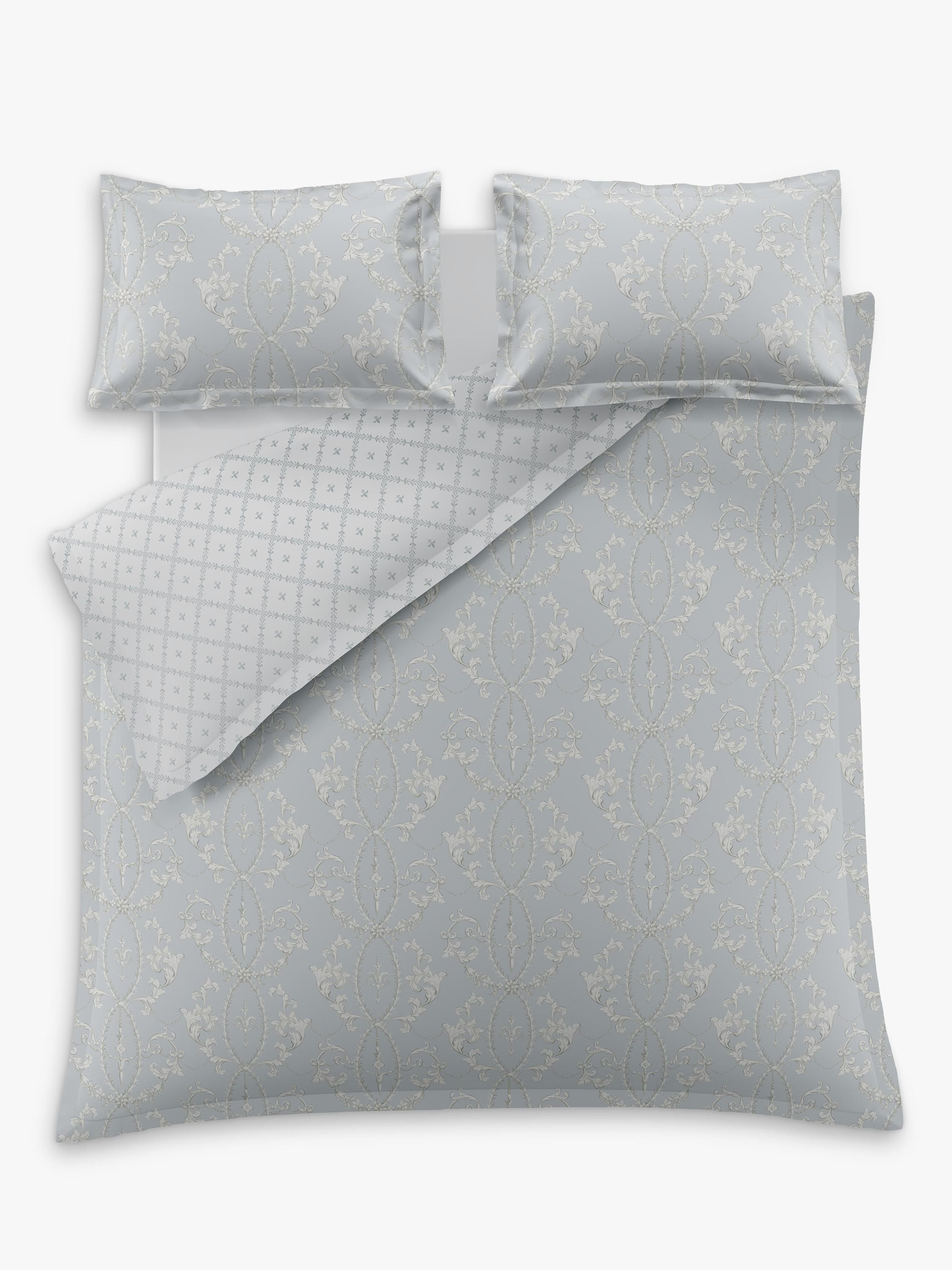 Historic Royal Palaces Tijou duvet cover set in porcelain blue, UK version