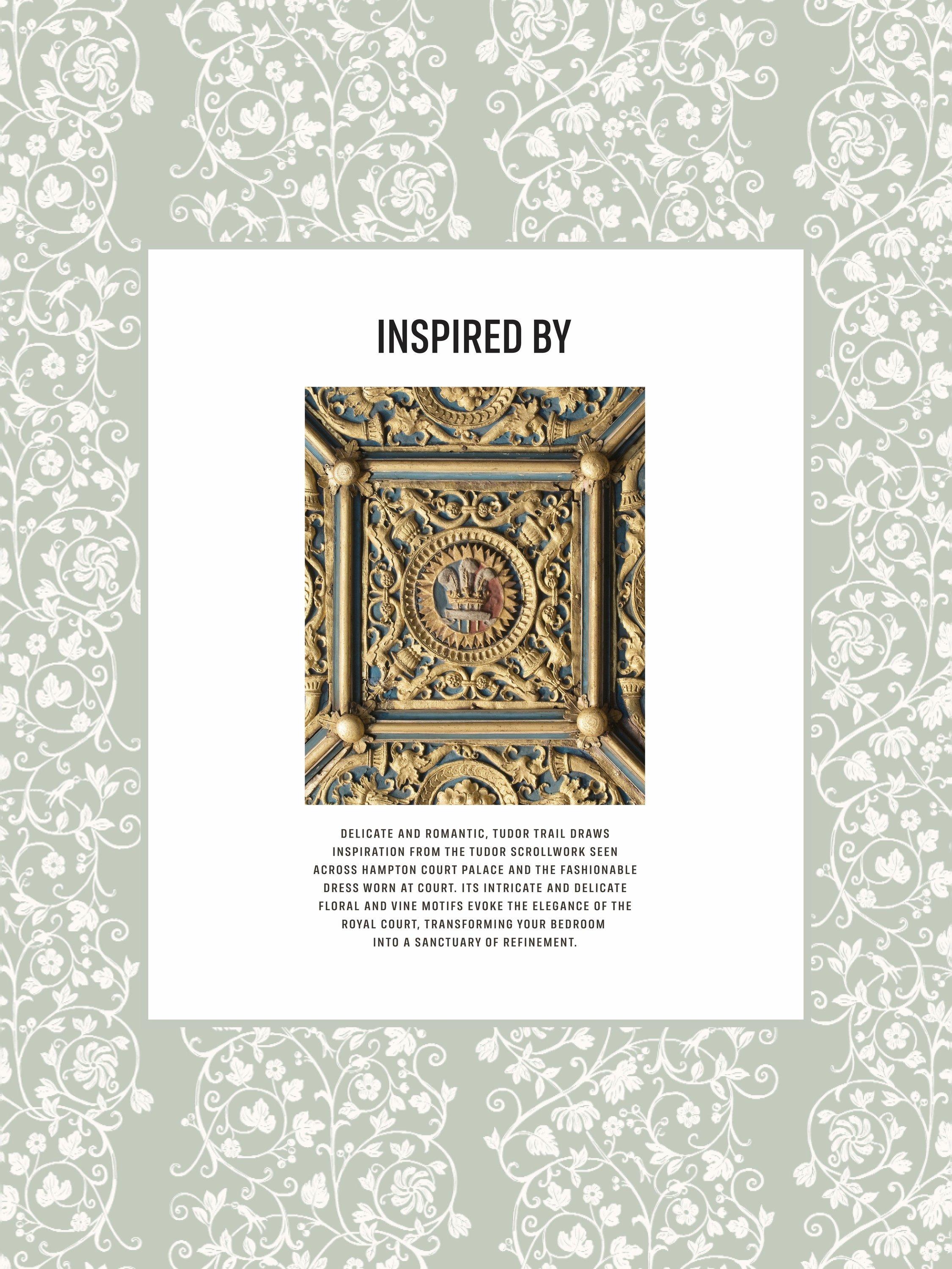 Historic Royal Palaces Tudor Trail duvet cover set sage double (British brand)