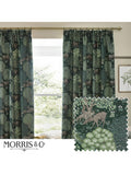 Morris & Co. Brook curtains forest green jacquard - British product