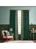 Morris & Co. Strawberry Thief Embroidered Lined Pencil Pleat Curtains Pair 117cm x 137cm