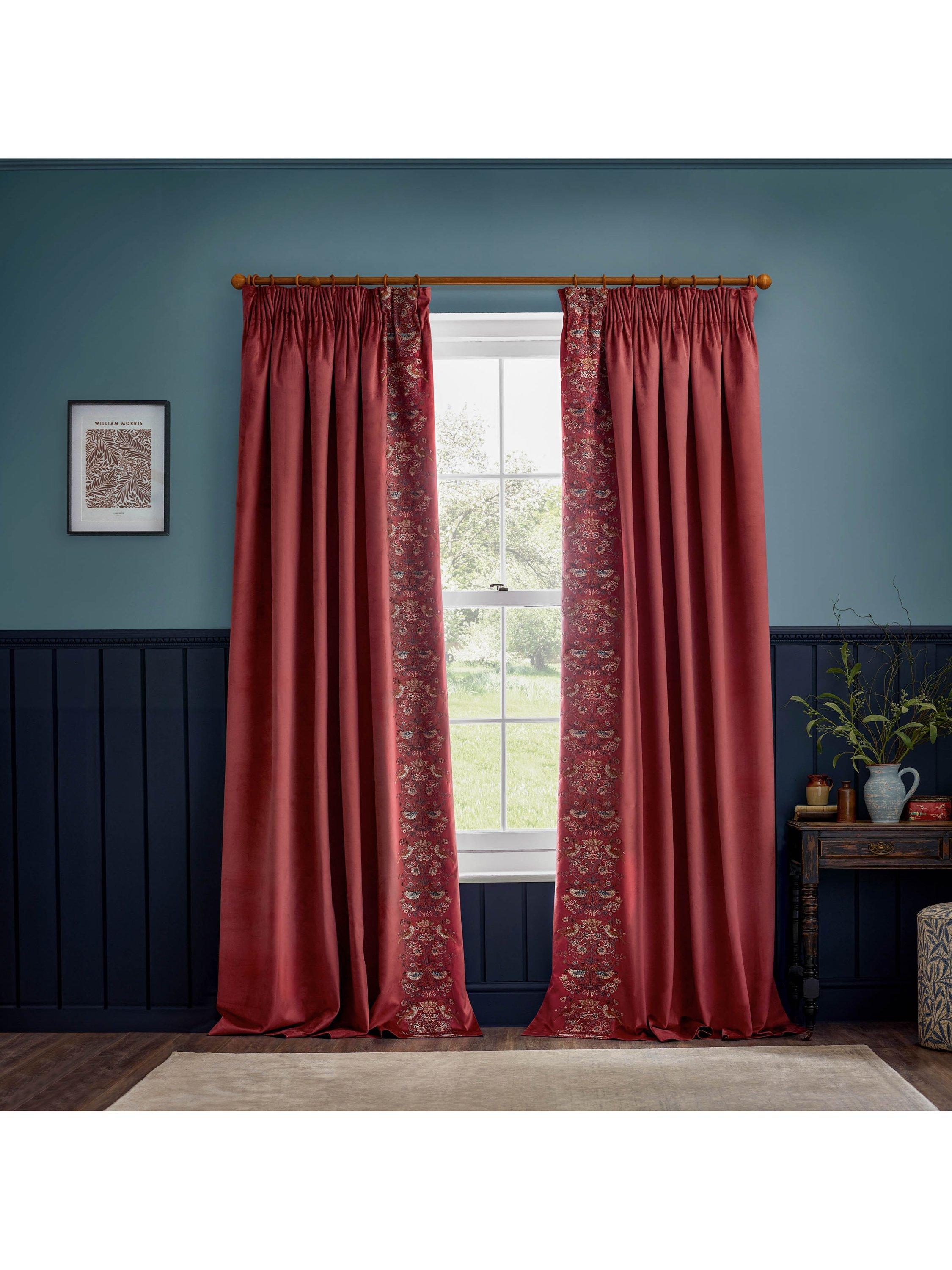 Morris & Co. Strawberry Thief curtain pair 117x137cm - British product