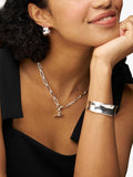 Orelia waterproof chunky hoop earrings silver, UK version