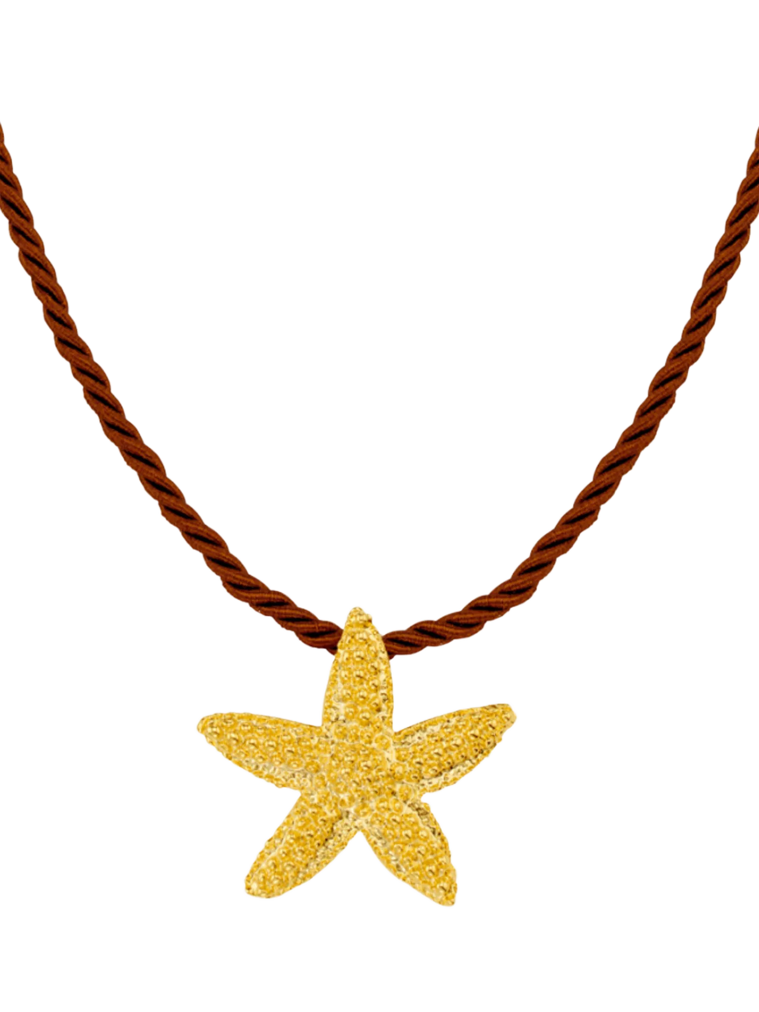 Orelia starfish twisted cord necklace gold plated (British brand)