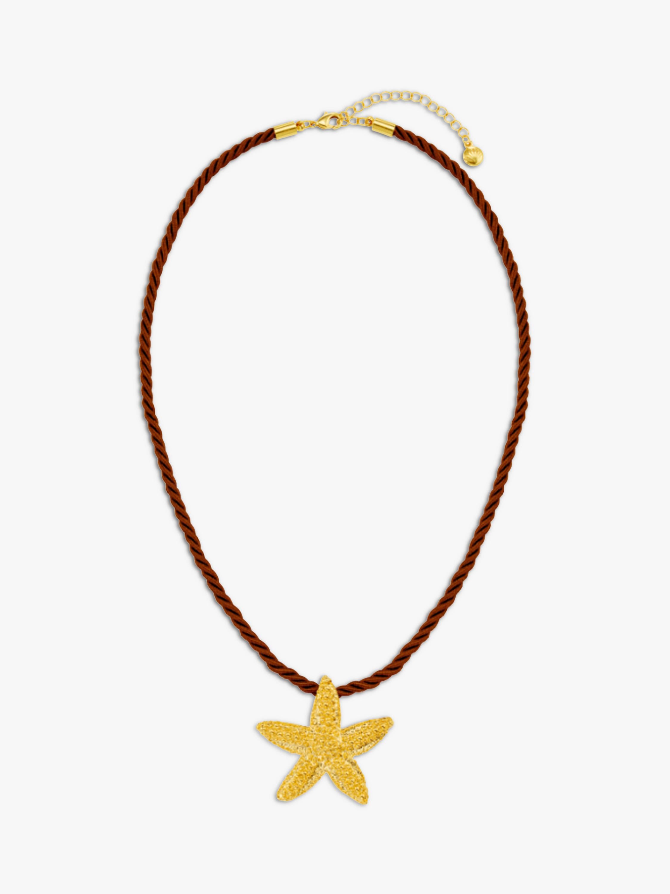 Orelia starfish twisted cord necklace gold plated (British brand)