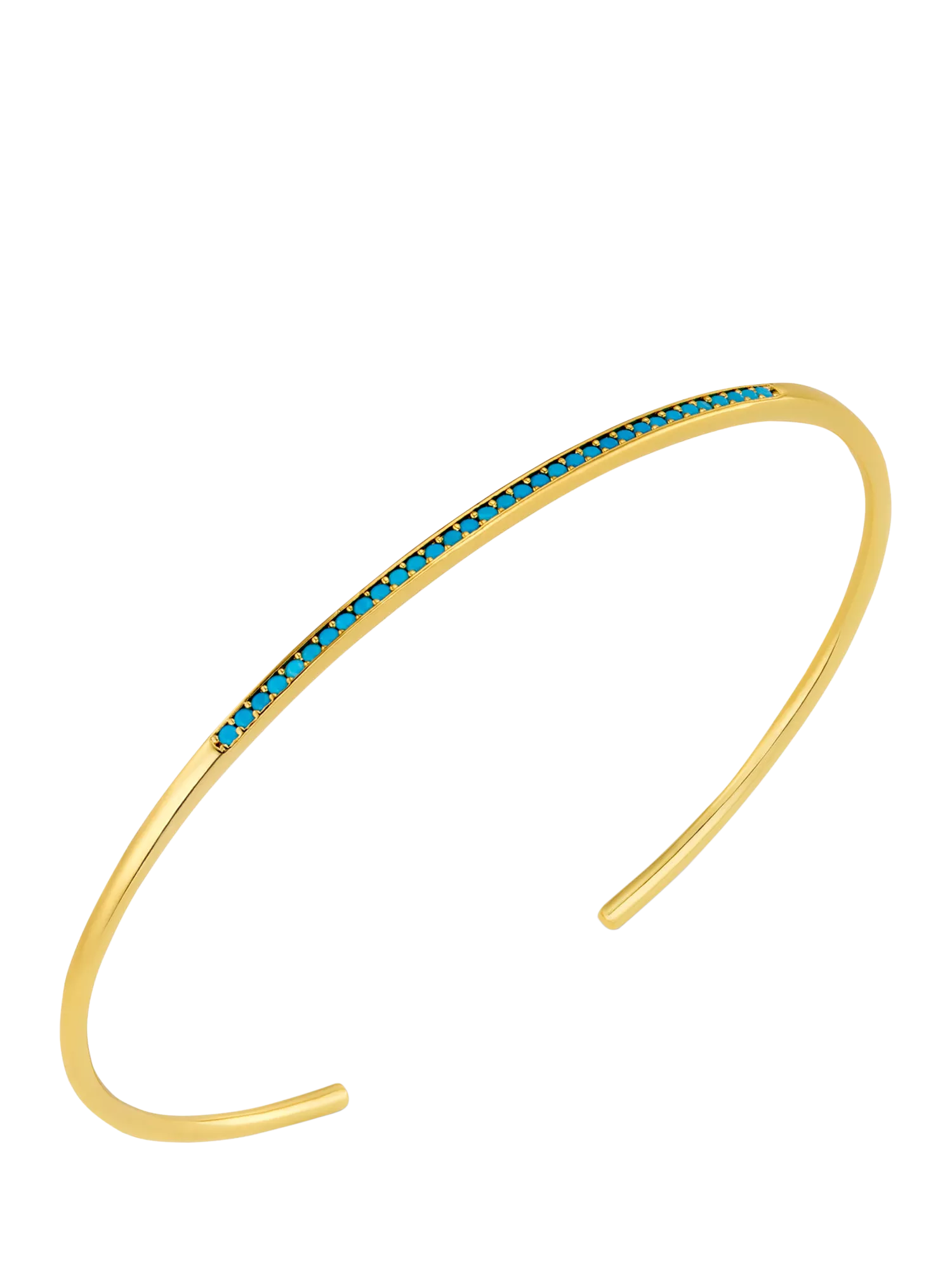 Orelia gold-plated turquoise pavé bangle (British brand)