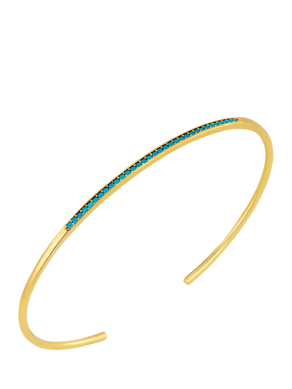 Orelia gold-plated turquoise pavé bangle (British brand)