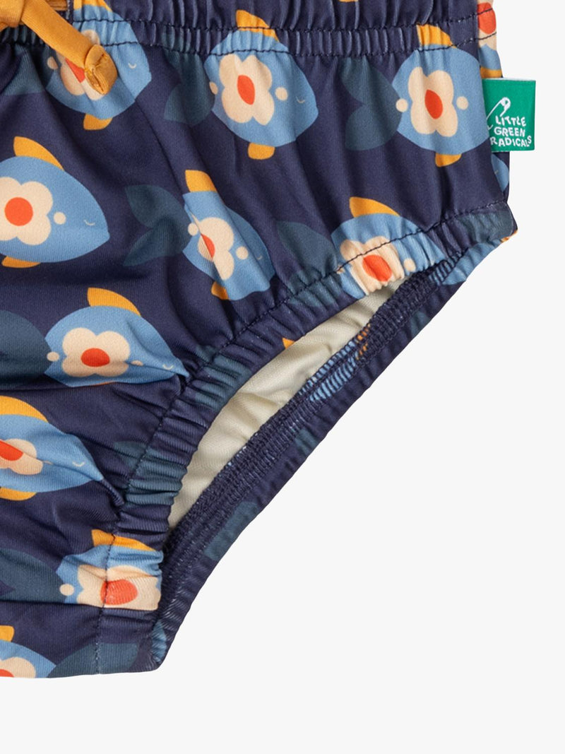 Little Green Radicals blue reusable swim nappy (British brand)