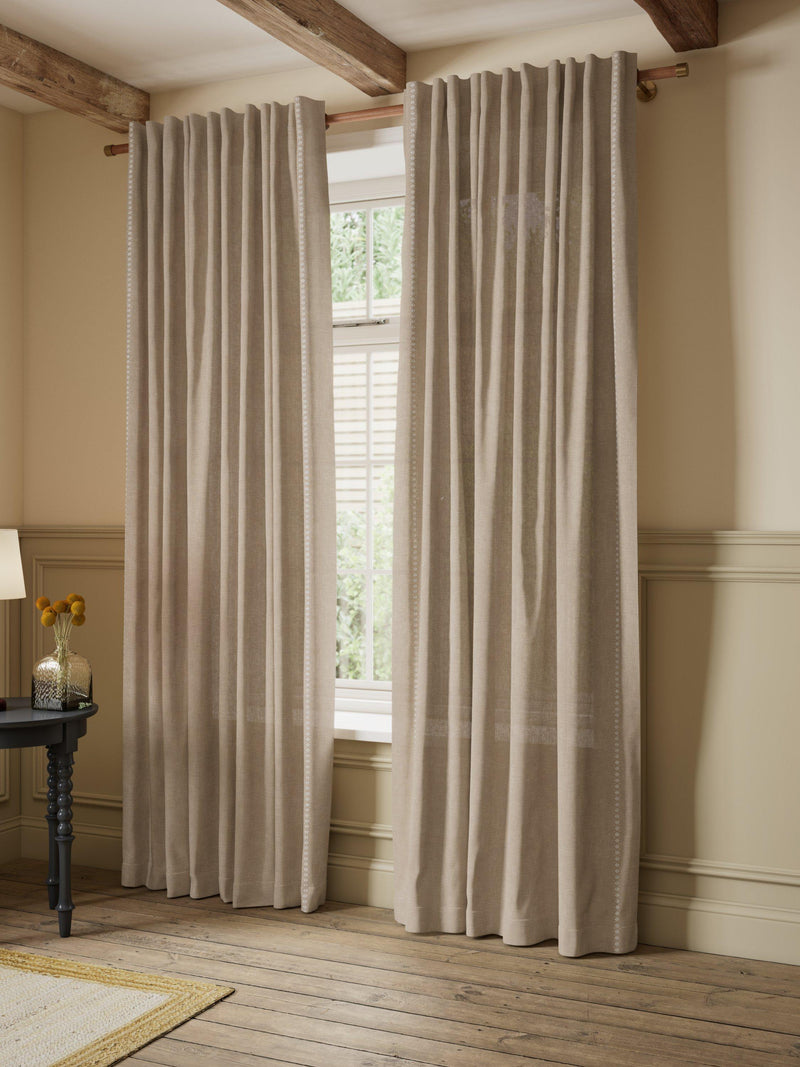 John Lewis Coba linen blend voile panel 137cm drop, UK version