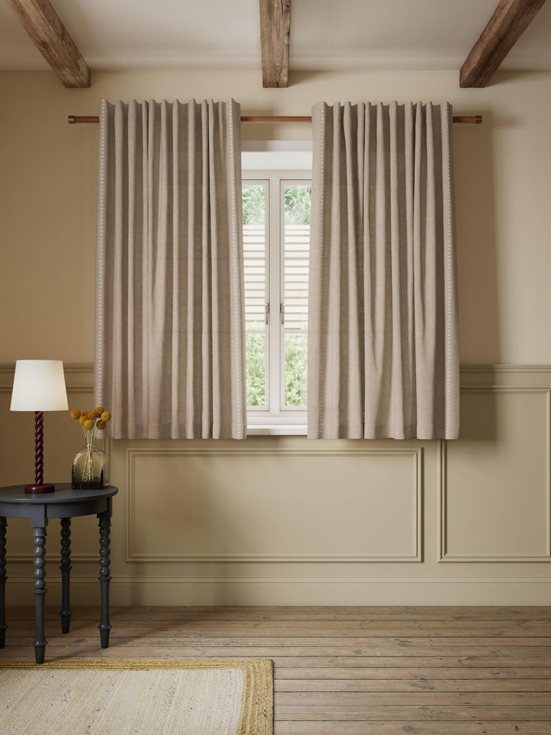 John Lewis Coba linen blend voile panel 137cm drop, UK version