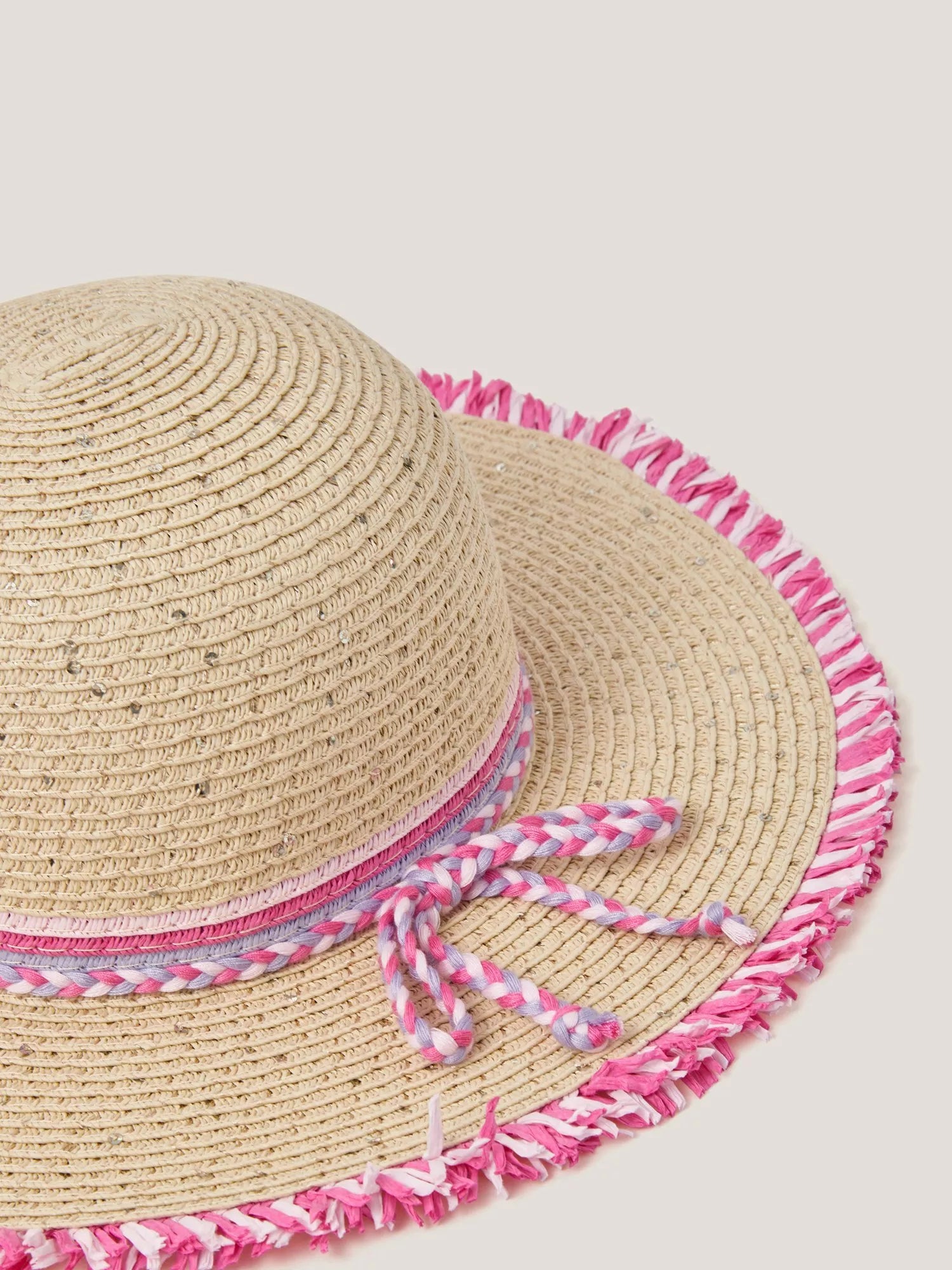 Monsoon kids braided sequin sun hat multi (British brand)