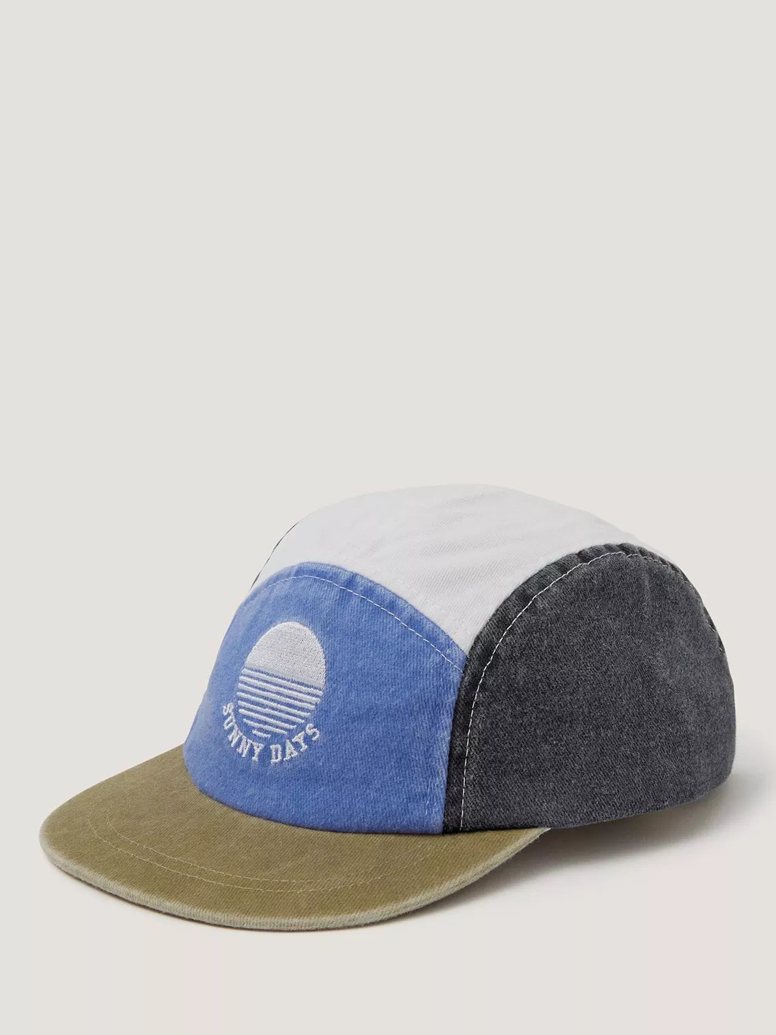 Monsoon kids cap Sunny Days colour block blue - British product