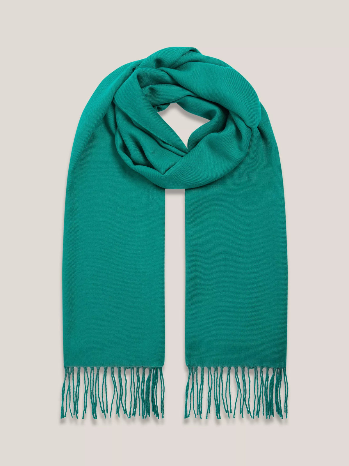Hobbs Matilda fringed scarf in meadow green, imported from the UK