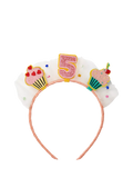 Stych Kids' Age Birthday Cake and Tulle Celebration Hairband, Multi, Age 5, One Size