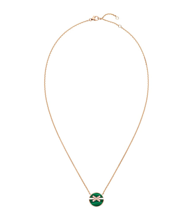 Chaumet small Harmony pendant in rose gold with malachite and diamonds - British product