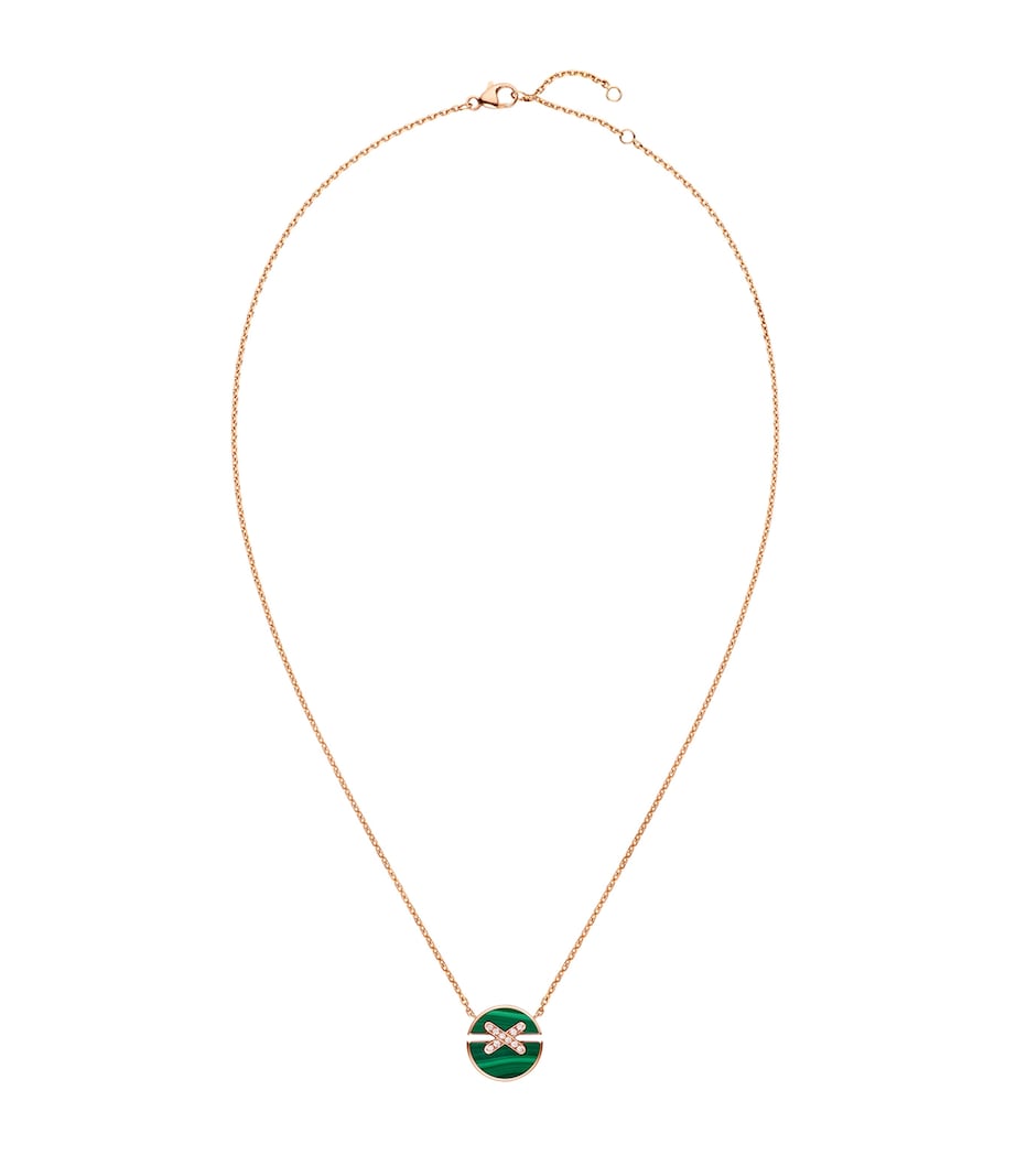 Chaumet small Harmony pendant in rose gold with malachite and diamonds - British product