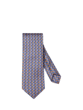 Eton blue silk twill tie with pineapple motif - British product