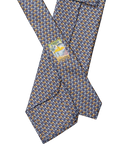 Eton yellow silk twill geometric print tie, UK version