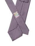 Eton silk twill geometric print tie purple (British brand)