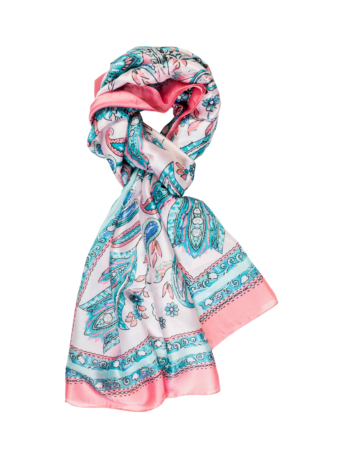 Chesca paisley colour block scarf 180x95cm - British product