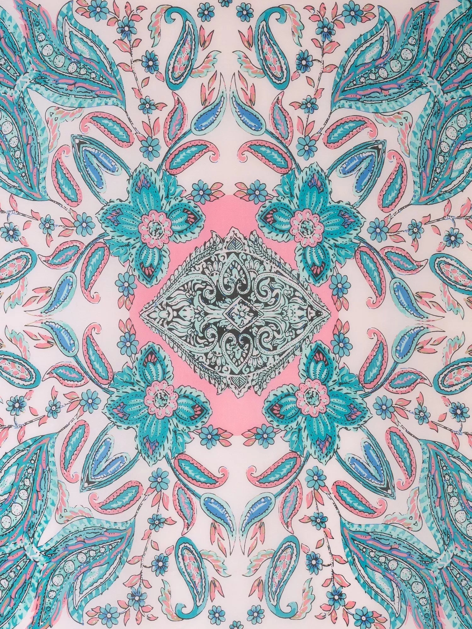 Chesca paisley colour block scarf 180x95cm - British product