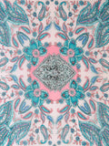 Chesca paisley colour block scarf 180x95cm - British product