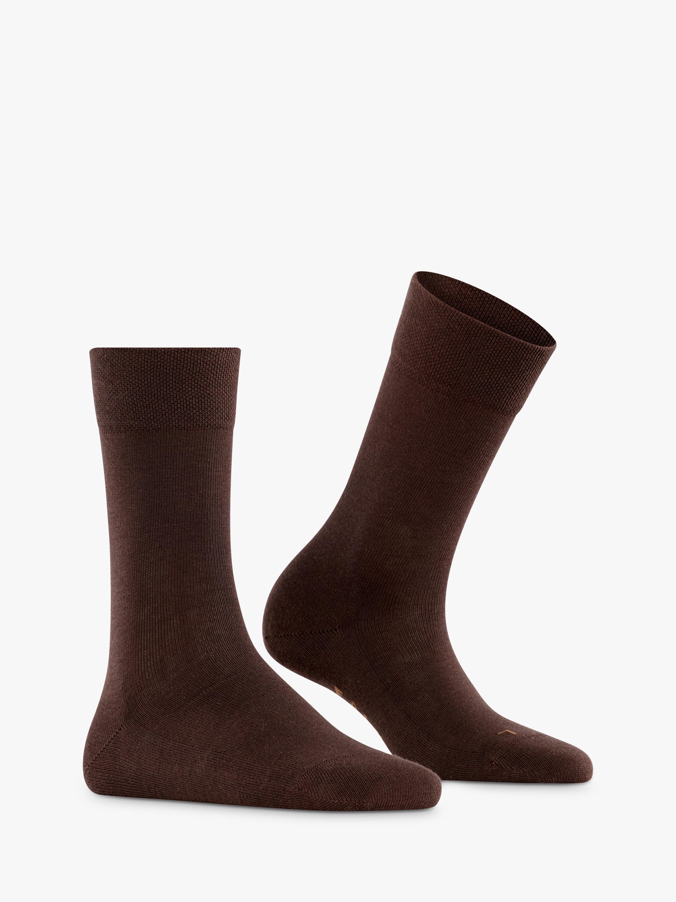 FALKE Sensitive London ankle socks dark brown - British product